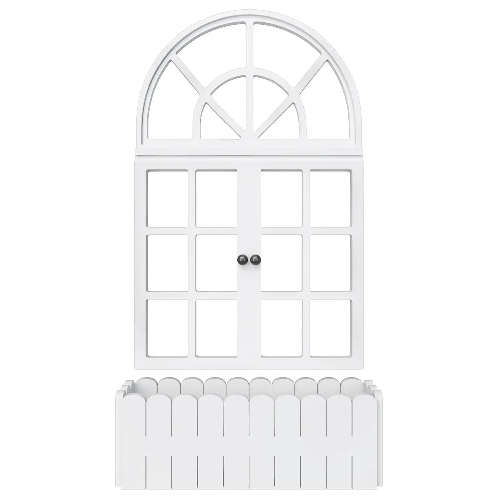 Venice Vintage Window Inspired Wooden Wall Decor / Window Frame Wall Decor White