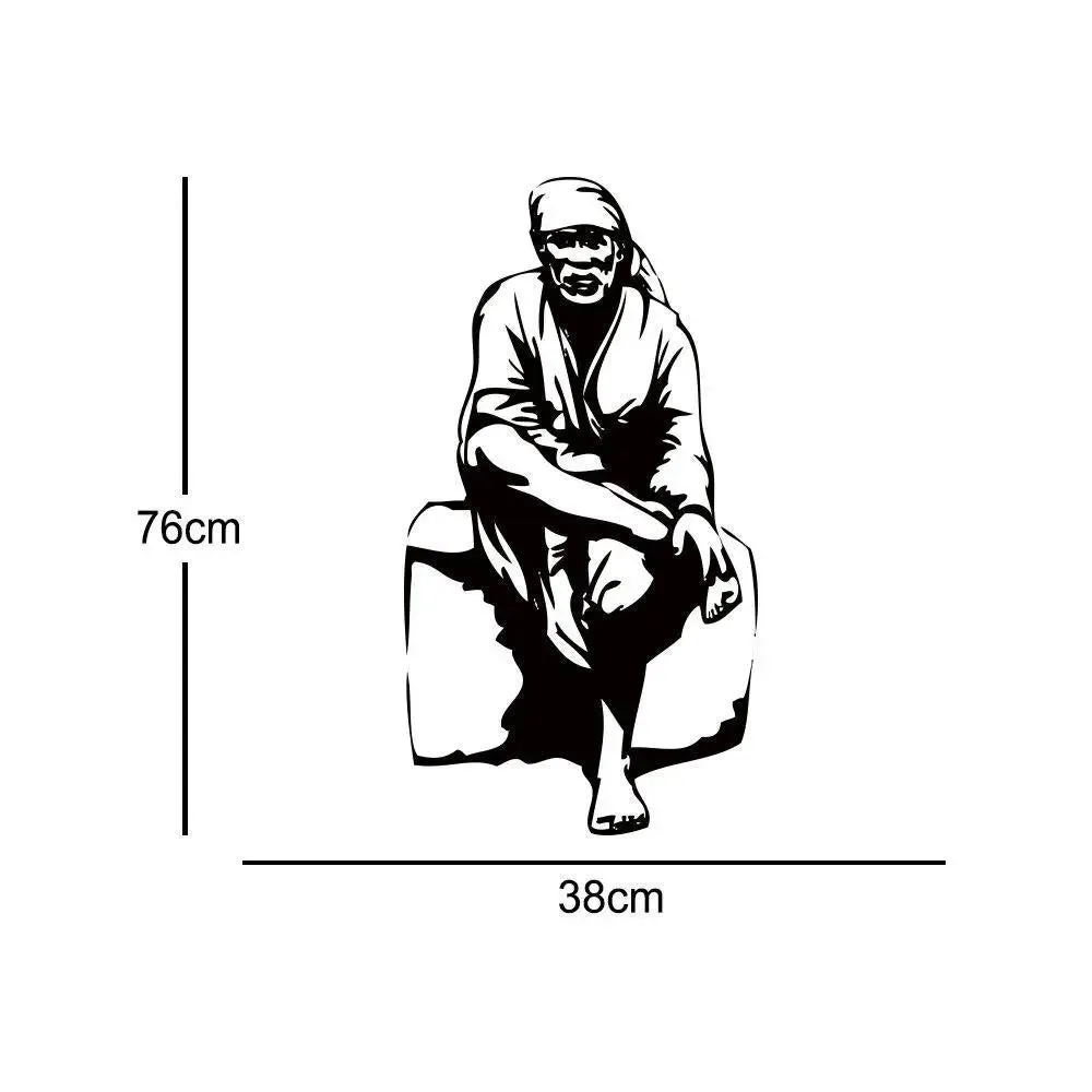 Very Beautiful Sai Baba Wall Sticker And Wall Decal