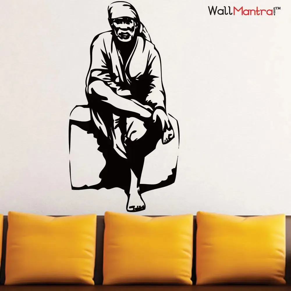 Very Beautiful Sai Baba Wall Sticker And Wall Decal