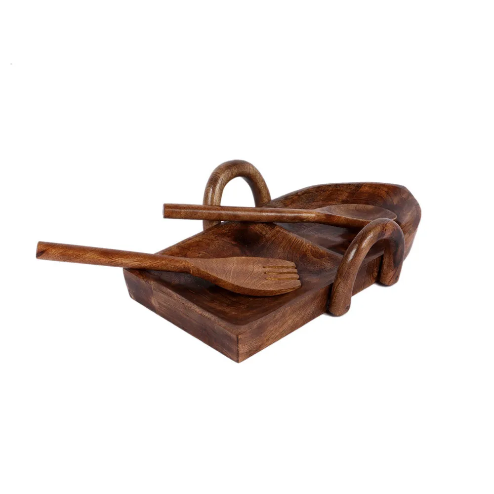 Vessel Crafted Wooden Snacks Platter Set Of 9