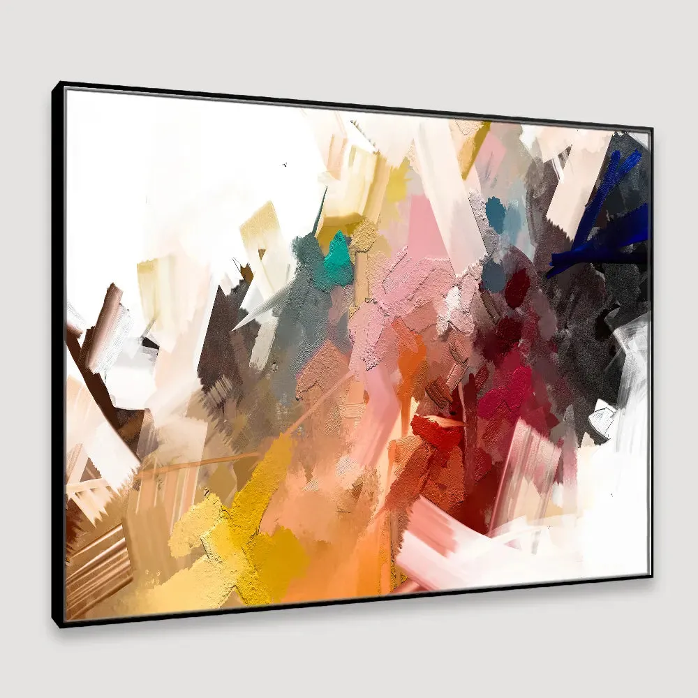 Vibrant Abstract Framed Wall Art With Frame