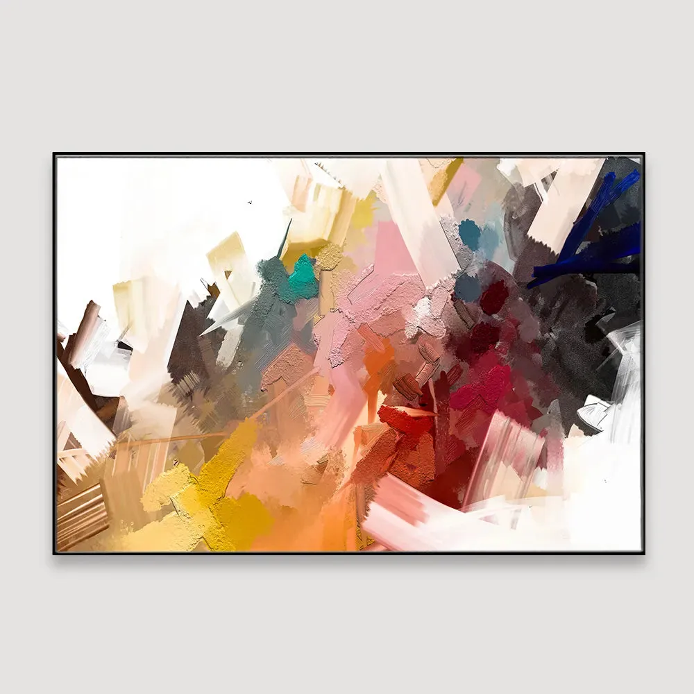 Vibrant Abstract Framed Wall Art With Frame
