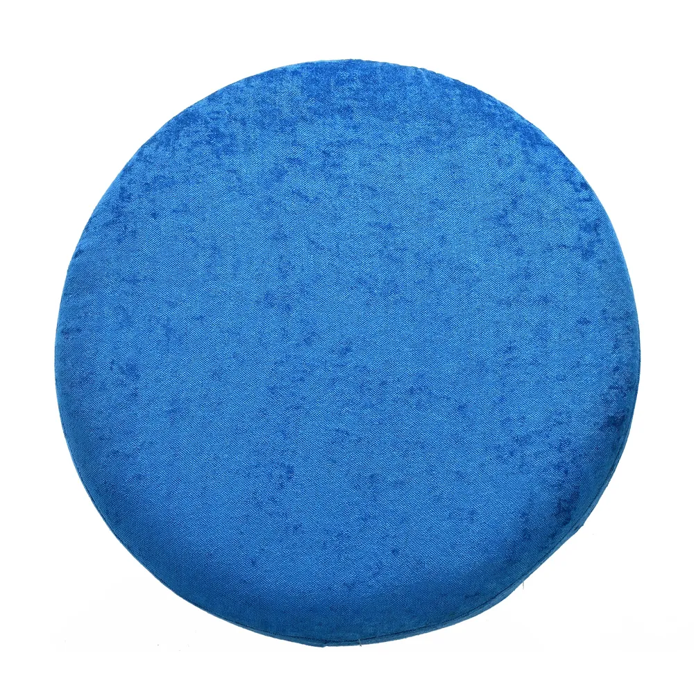 Vibrant Beige Color Wooden Pouffe Stool