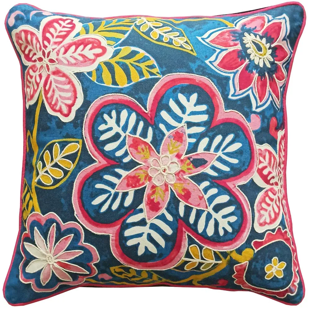 Vibrant Floral Designer Multi Color Cushion Cover Set Of 3
