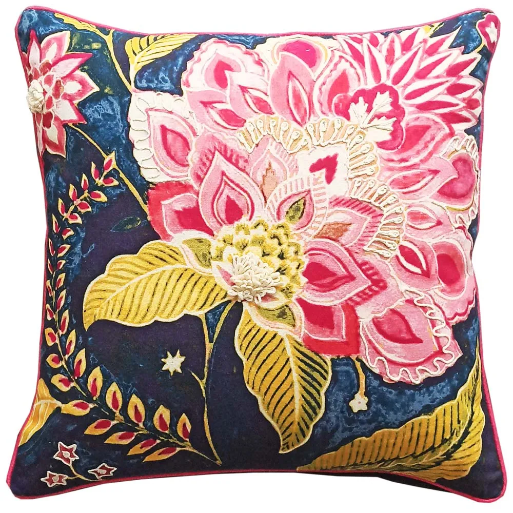 Vibrant Floral Designer Multi Color Cushion Cover Set Of 3
