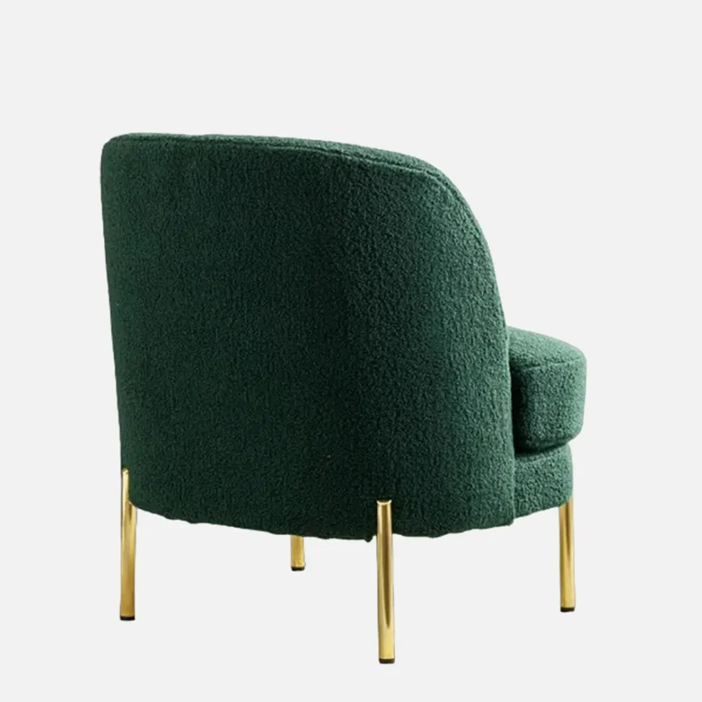 Vibrant Green Fabric Slipper Accent Chair Single