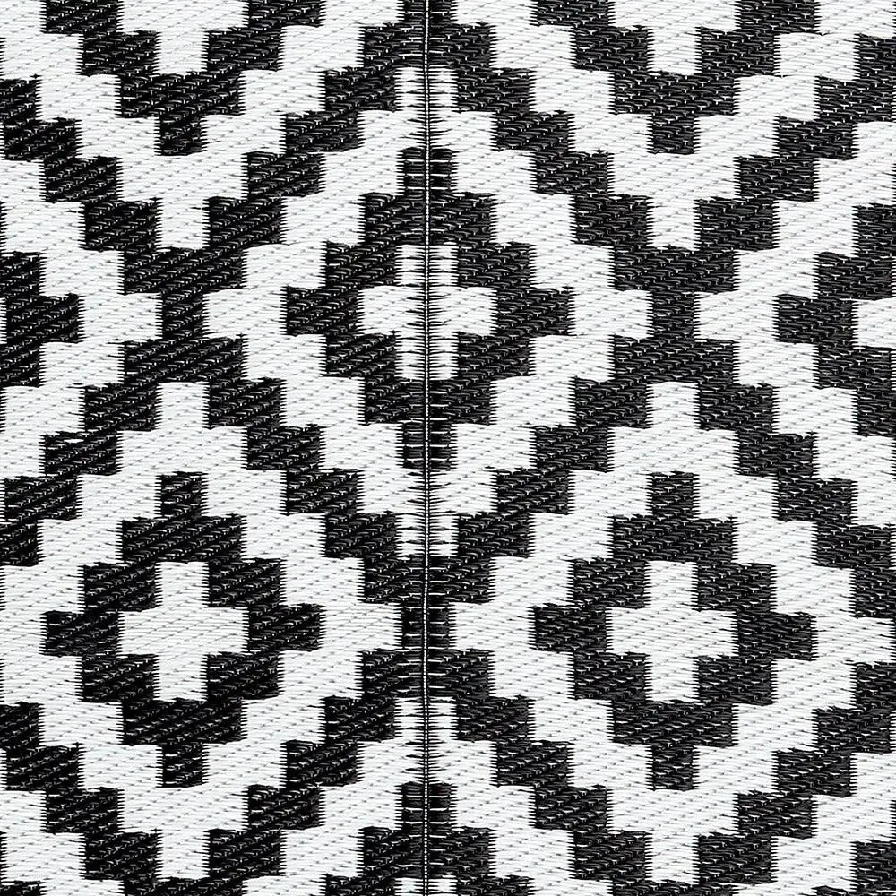 Vibrant Grey Aztec Designer Big Floor Mat