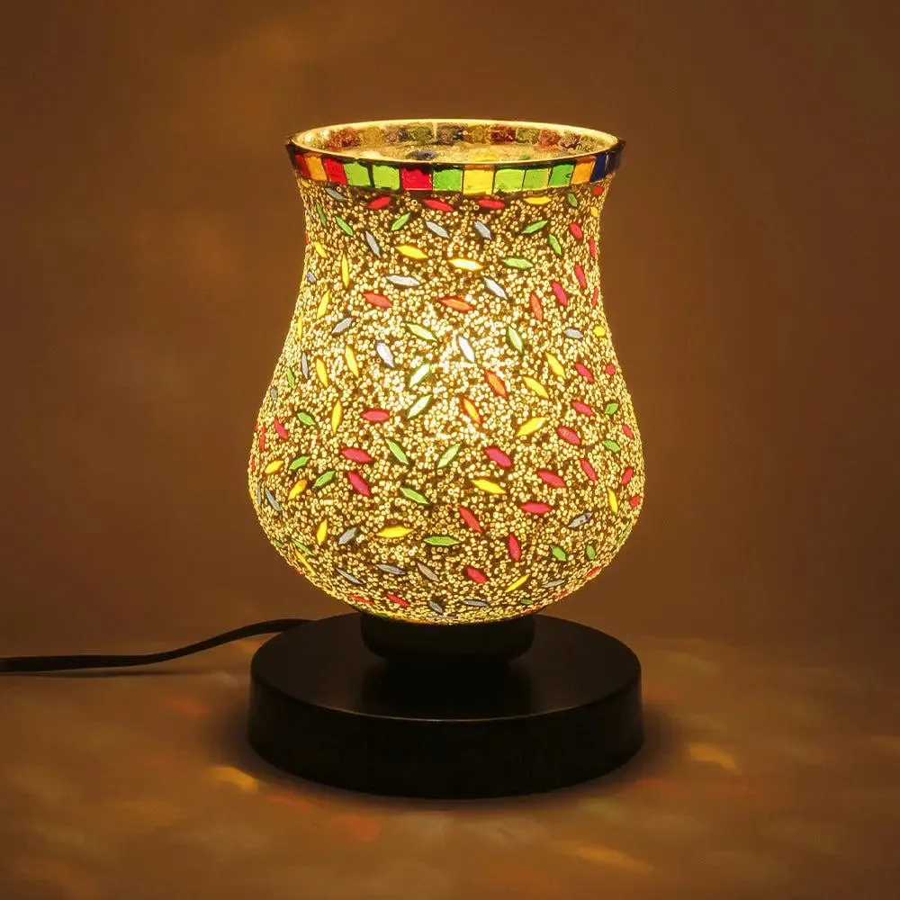 Vibrant Multicolor Mosaic Table Lamp