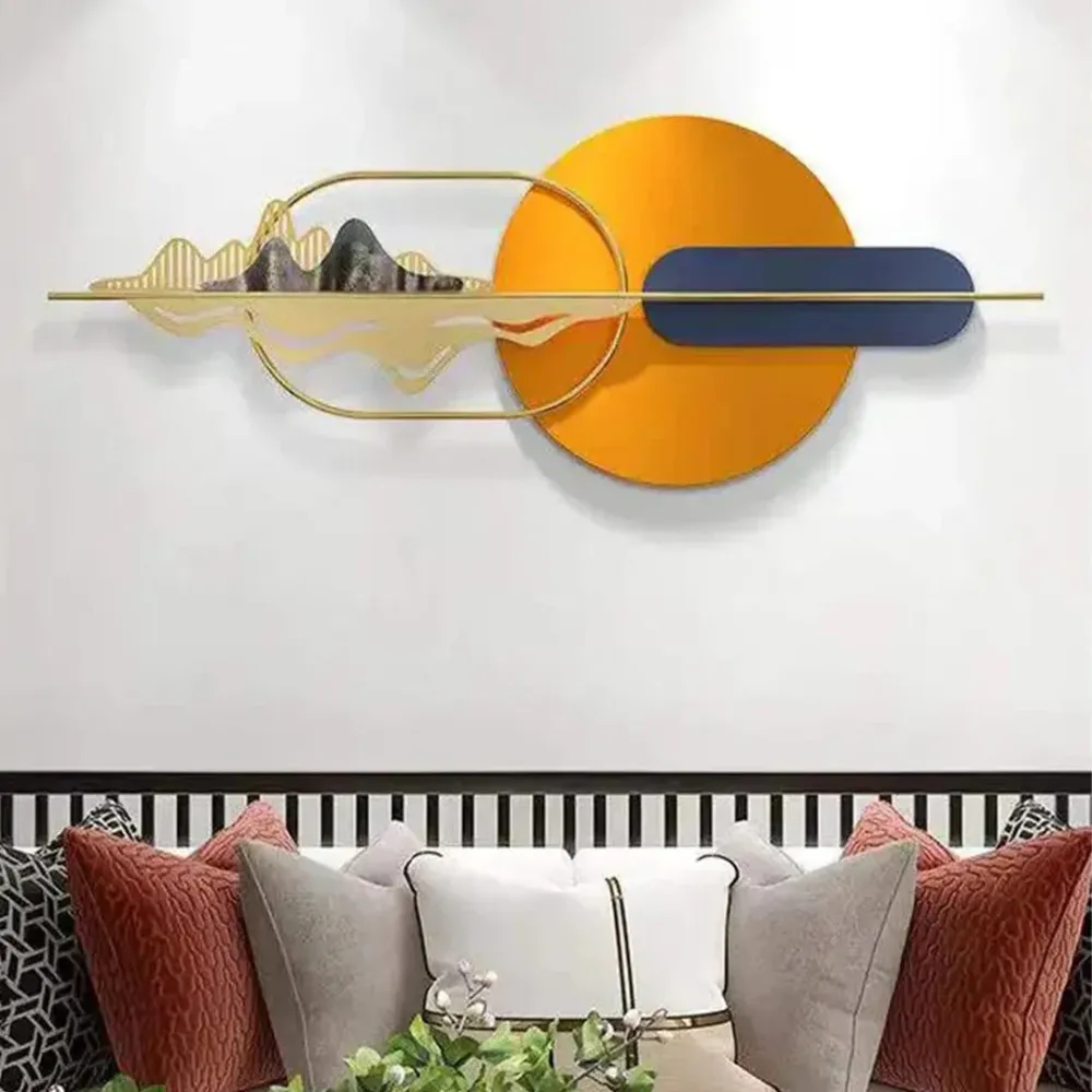 Vibrant Multicolour Sundown Sierra Metal Wall Art For Living Room