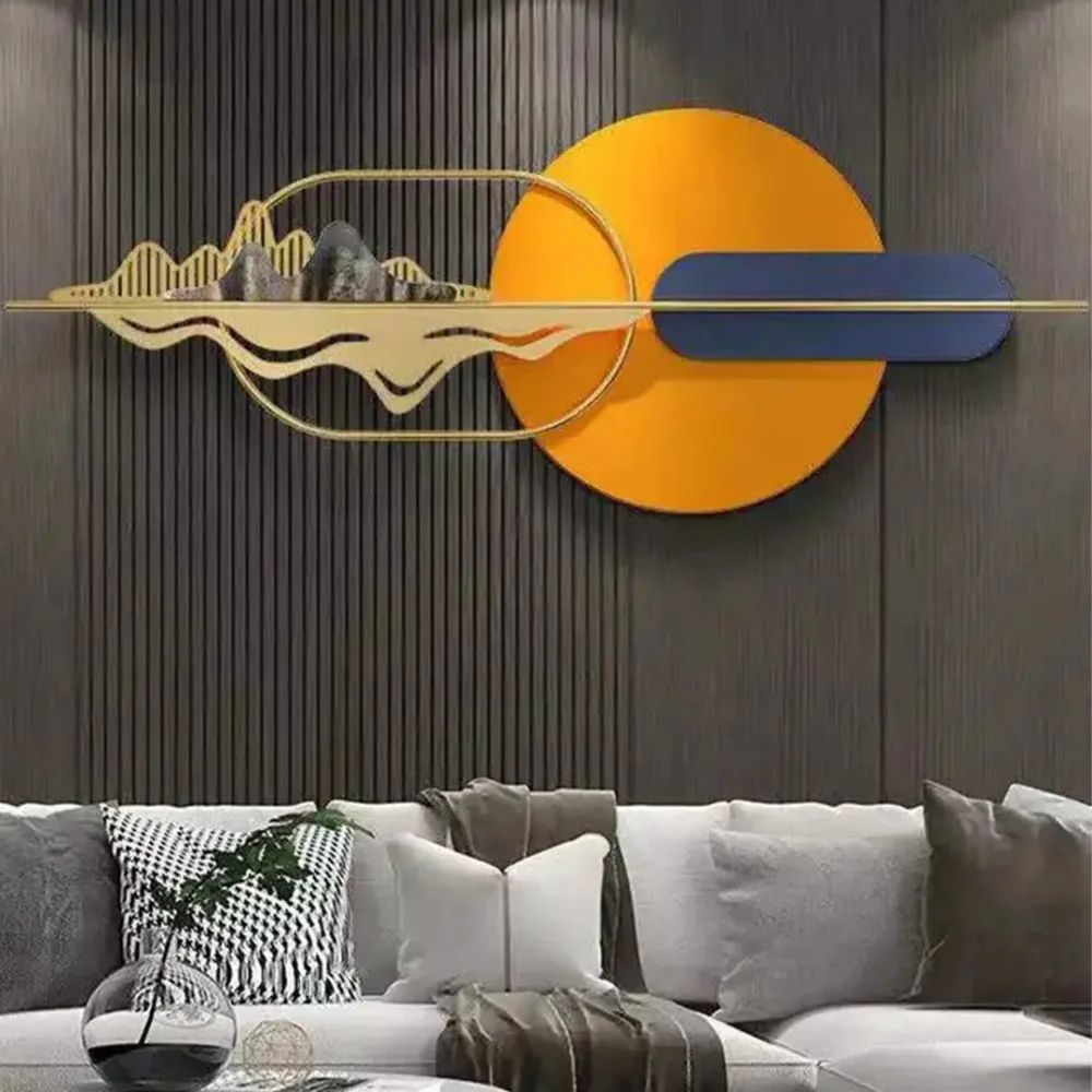 Vibrant Multicolour Sundown Sierra Metal Wall Art For Living Room