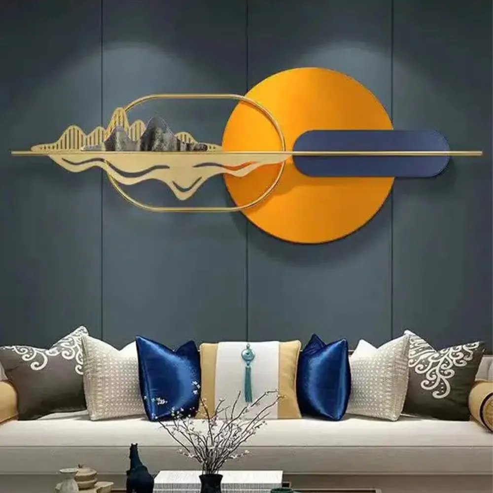 Vibrant Multicolour Sundown Sierra Metal Wall Art For Living Room