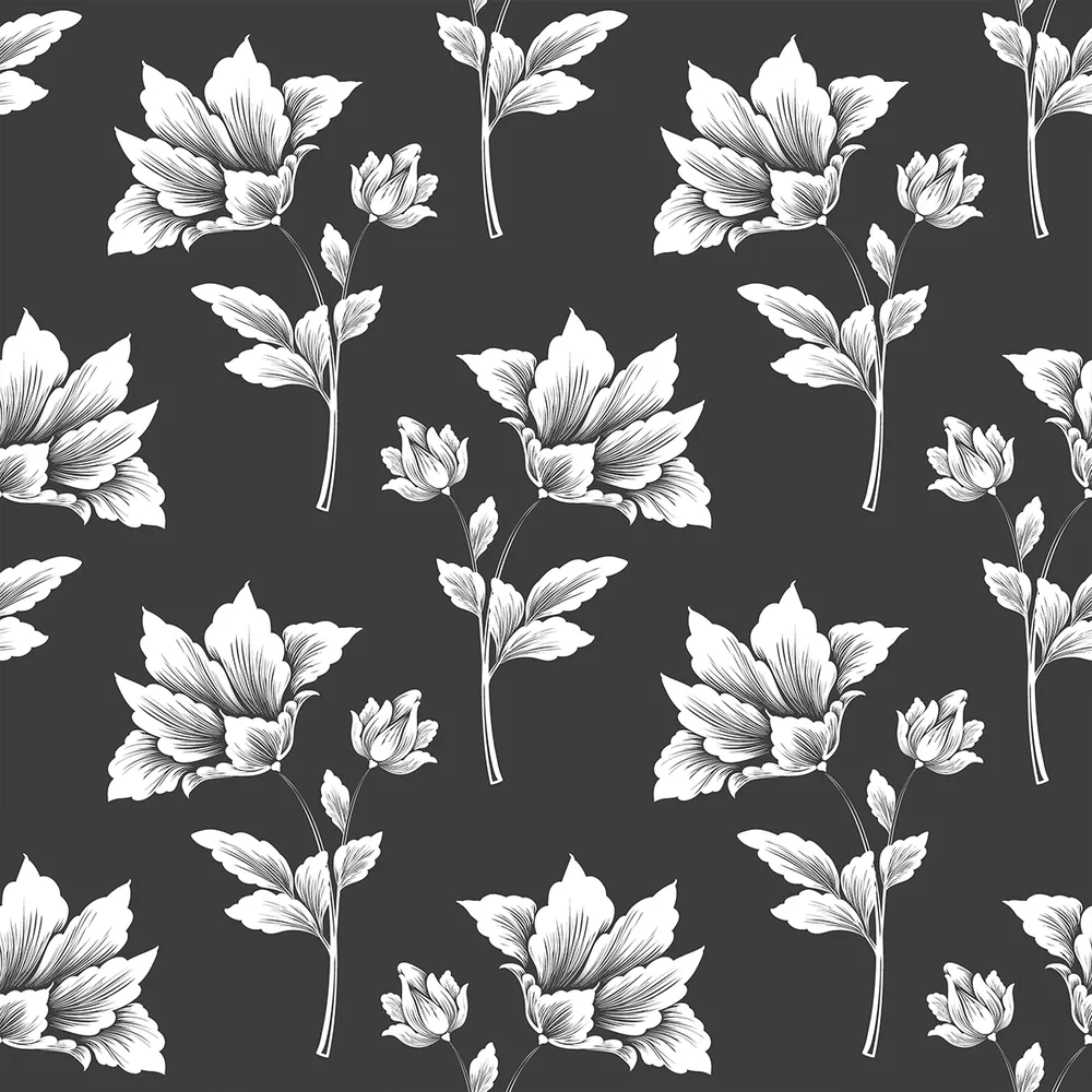 Vibrant White Flowers On Slate Background Premium Quality Wallpaper