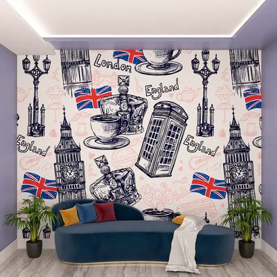 Victorian London Wallpaper / High Quality HP Woven WallPaper /  size 12 ft x 10 ft