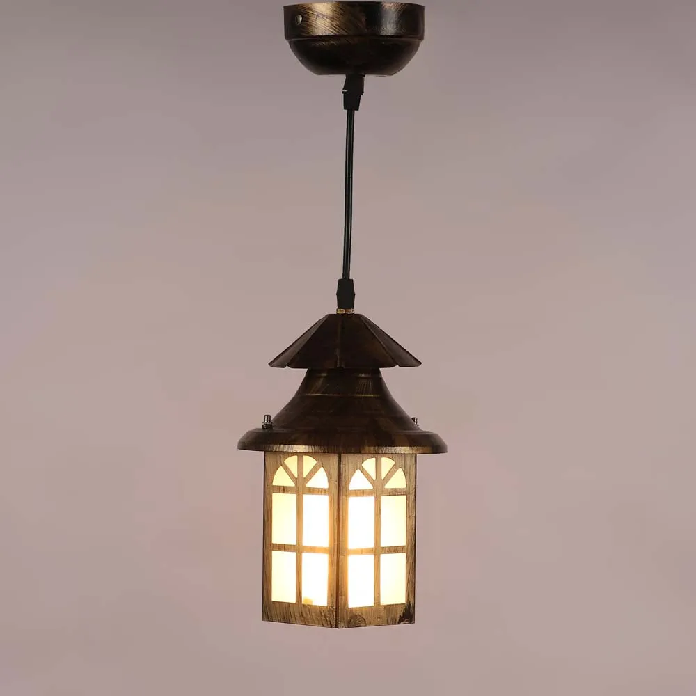 Victorian Motif Wooden Single Hanging Light Single Piece