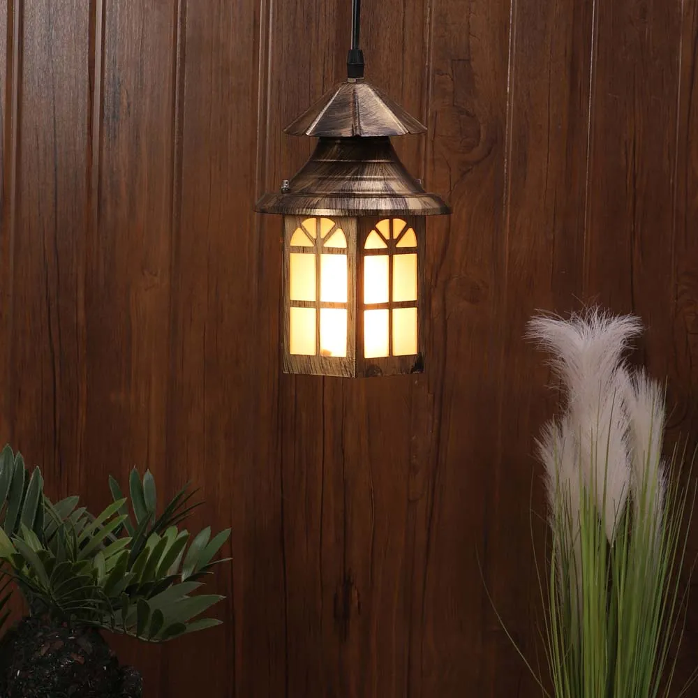 Victorian Motif Wooden Single Hanging Light Single Piece