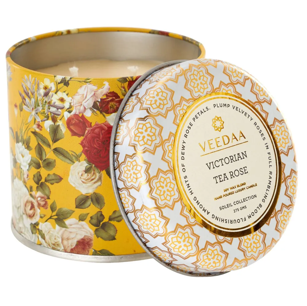 Victorian Tea Rose Mason Tin Scented Candle