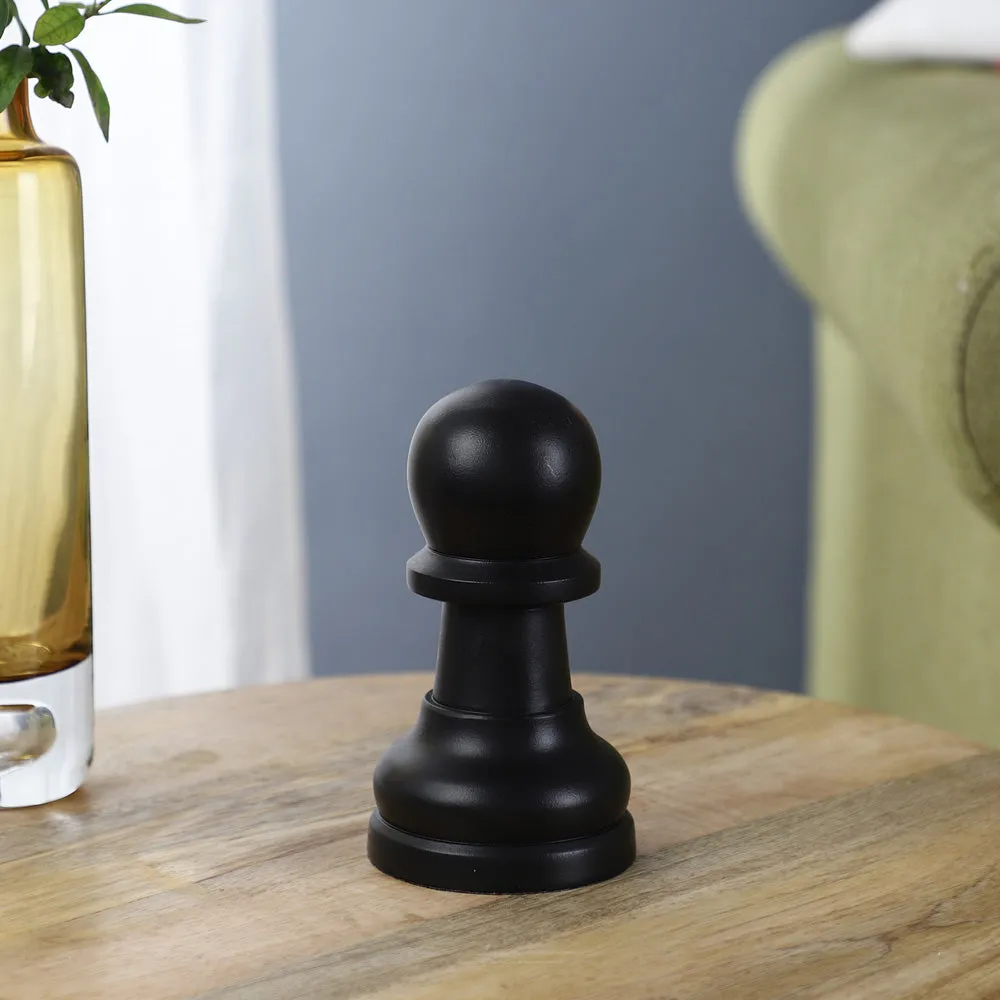 Vintage Black Chess Pawn Table Decor- Large