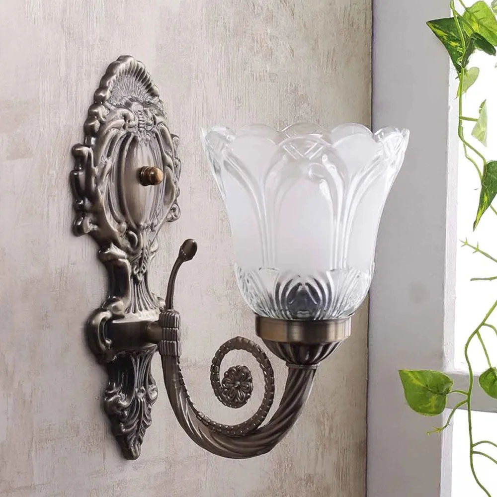 Vintage Bloom Timeless Wall Light set 1 Single Piece (Bulb not included) 