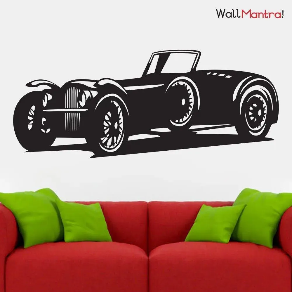 Vintage Car Self Adhesive Wall Sticker for Home Decor