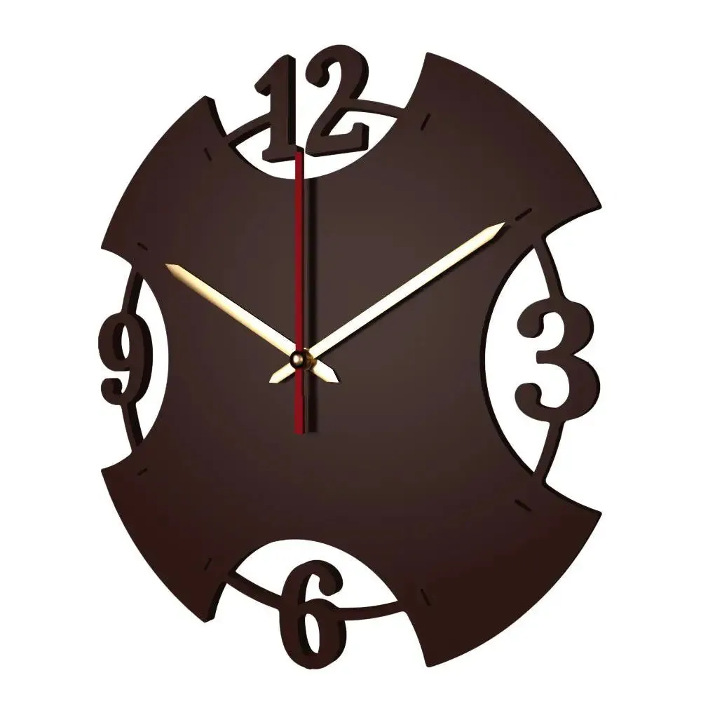 Vintage Decorative Wooden Wall Clock (Brown Color)