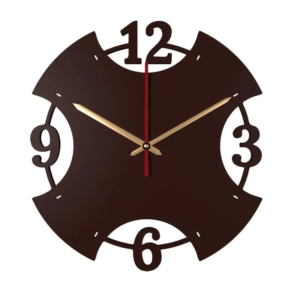 Vintage Decorative Wooden Wall Clock (Brown Color)