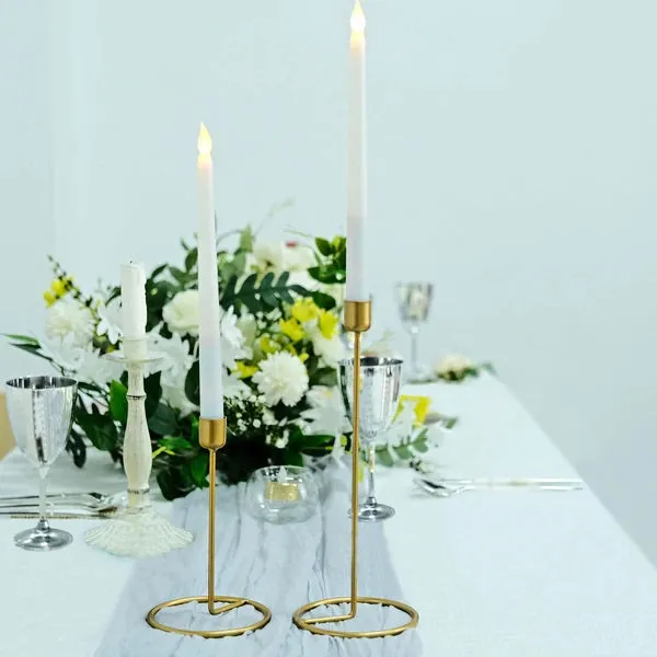 Vintage Long Golden Candle Stick Holder Set Of 2
