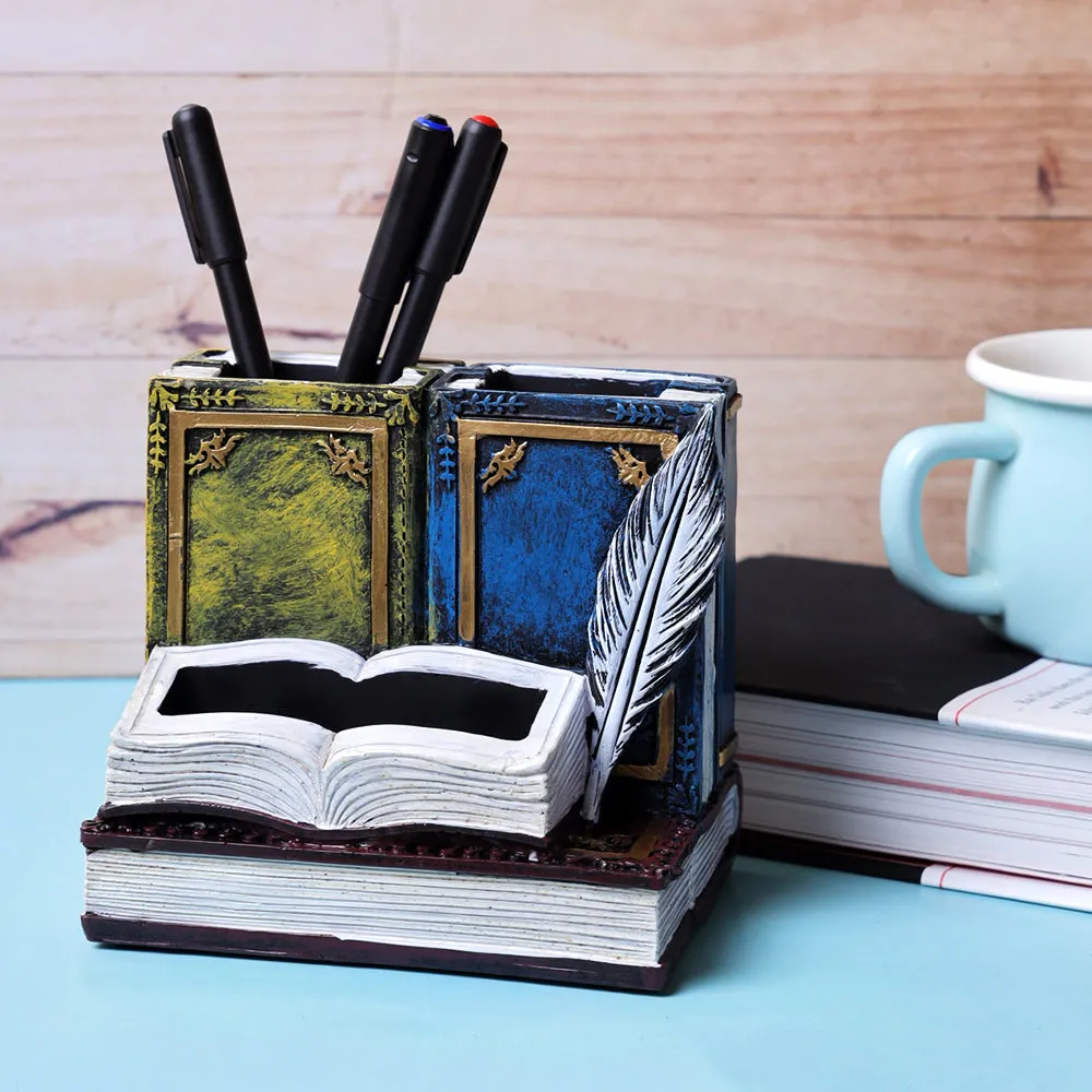 Vintage Motif  Green Writer's Desk Organizer