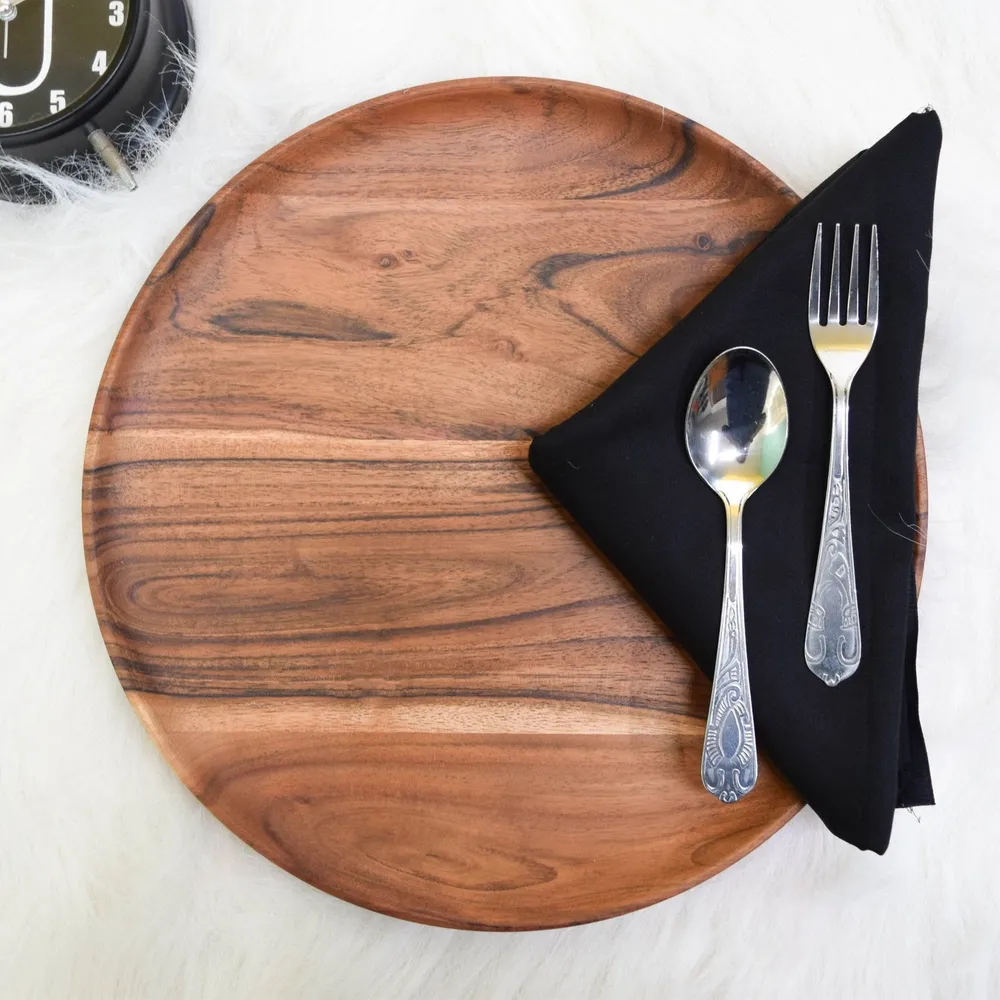 Vintage Motif Wooden Serving Tray