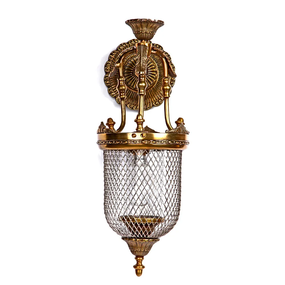 Vintage Portuguese Designer Lattice Wall Light