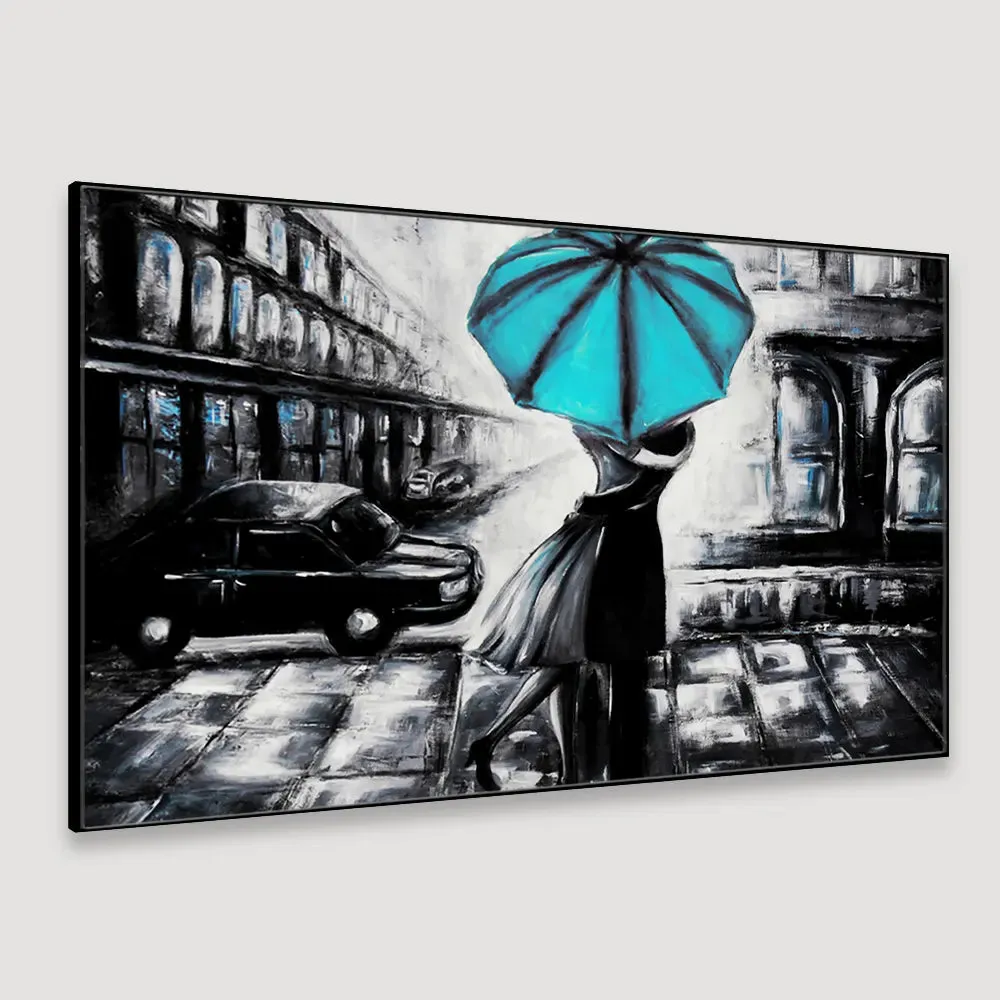 Vintage Romantic Couple Canvas Wall Painting With Frame