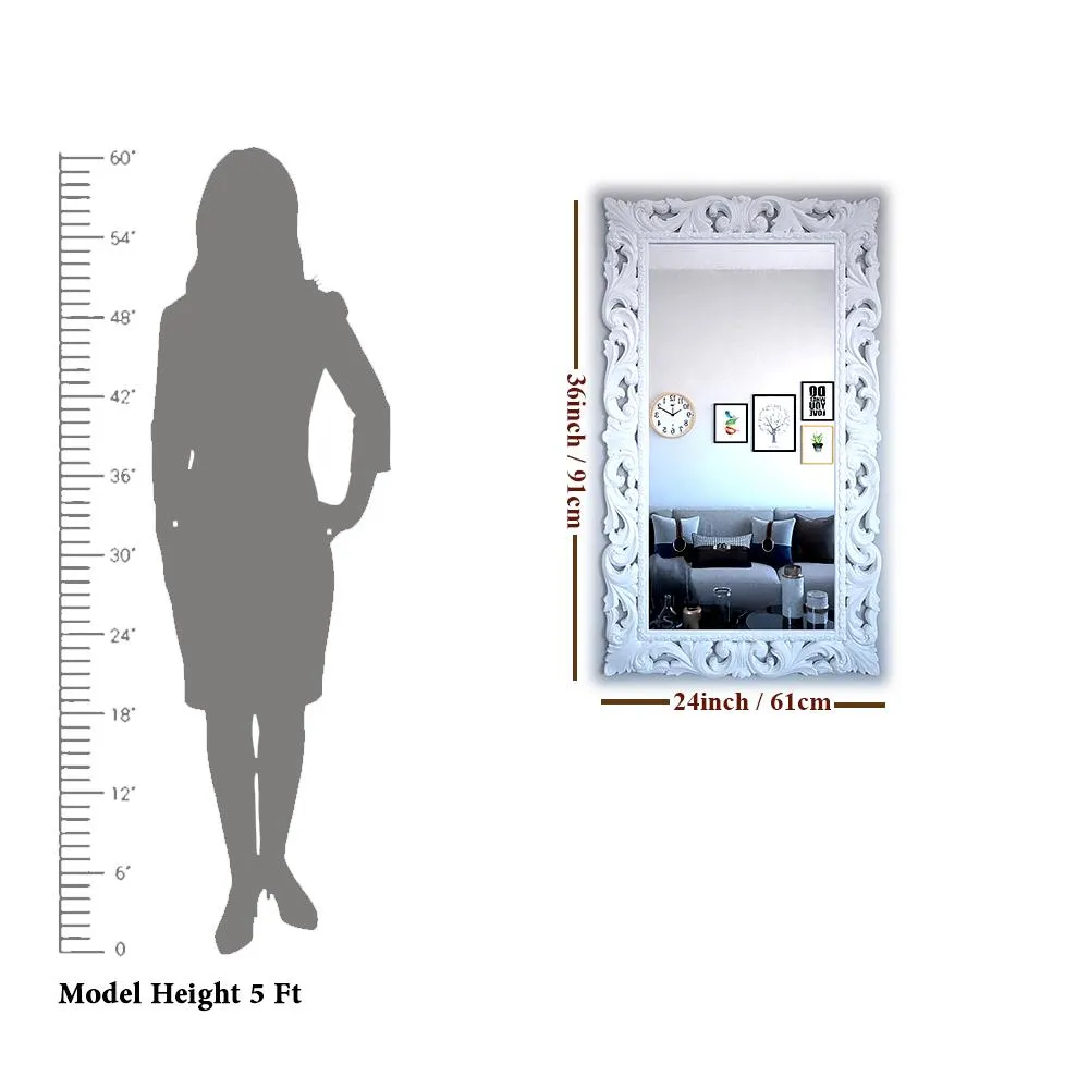 Vintage Venetian Long Rectangular Mirror Teal