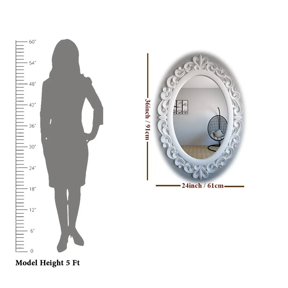 Vintage Venetian Oval Mirror Teal