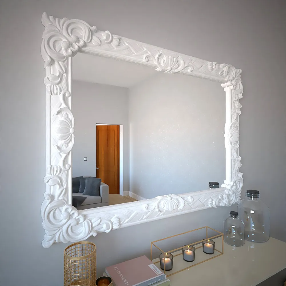 Vintage Venetian Rectangular Mirror Teal