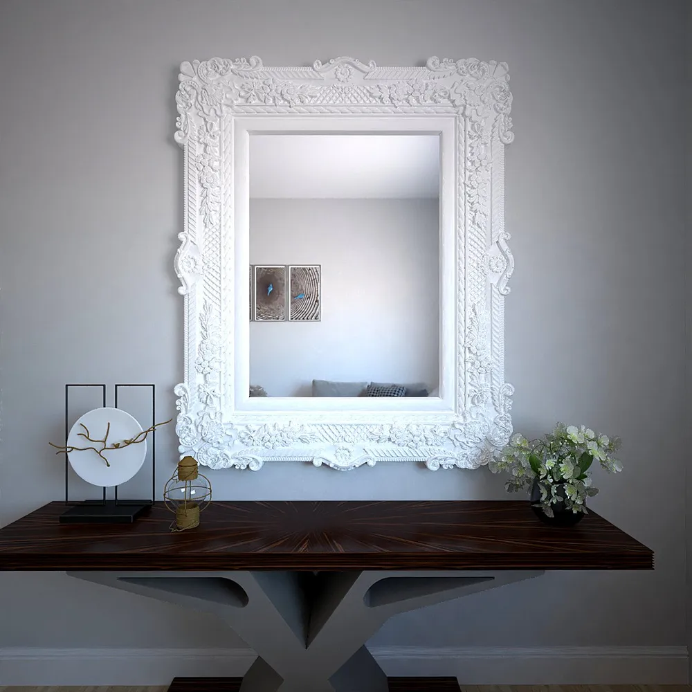 Vintage Venetian Rectangular Mirror Teal