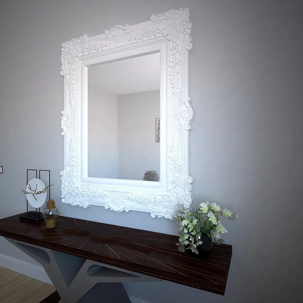 Vintage Venetian Rectangular Mirror Teal