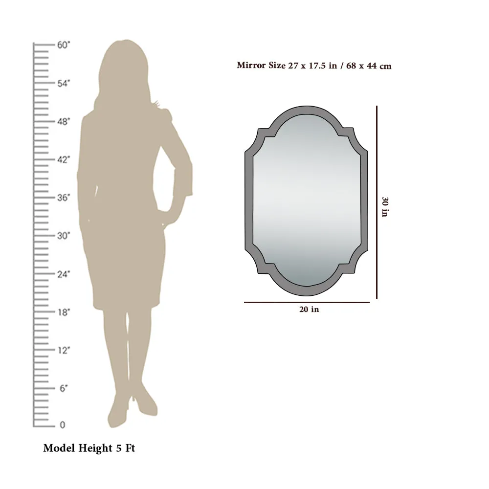 Vintage Victorian Era-inspired Wooden Wall Mirror (Available in Multiple Finishes) Brown