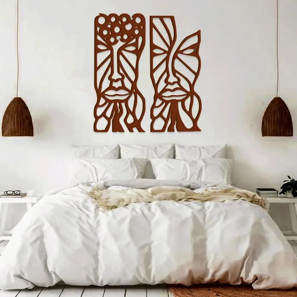Wall Art African Tribal Wooden Wall Hanging, Living Room Wooden Wall Decoration Medium(23 inch X 22 inch)