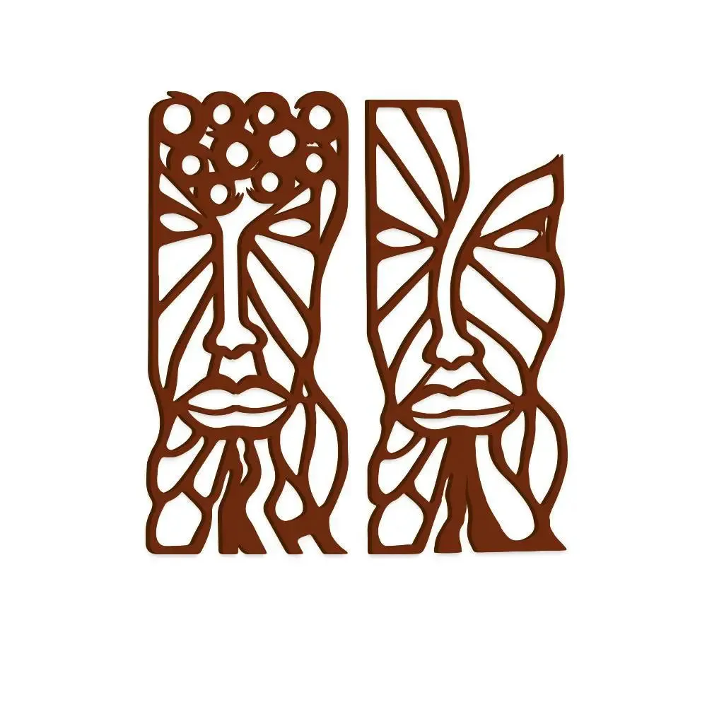 Wall Art African Tribal Wooden Wall Hanging, Living Room Wooden Wall Decoration Medium(23 inch X 22 inch)