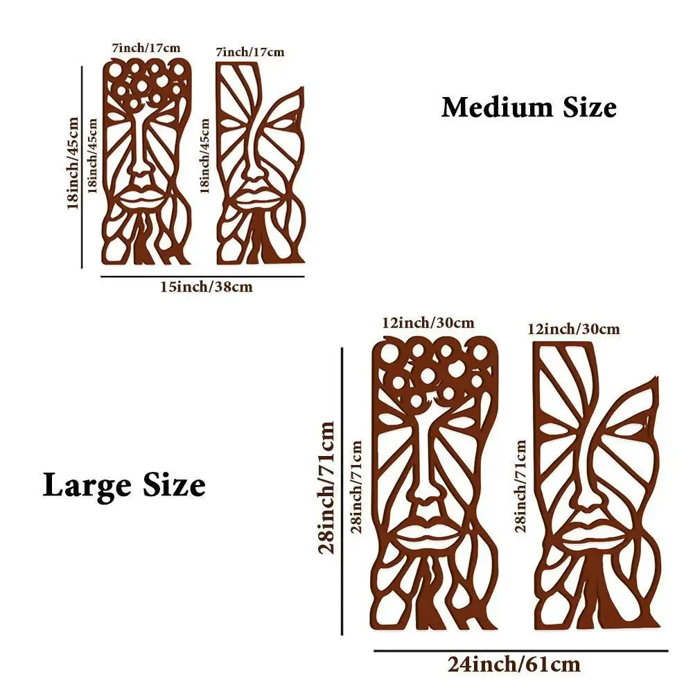 Wall Art African Tribal Wooden Wall Hanging, Living Room Wooden Wall Decoration Medium(23 inch X 22 inch)