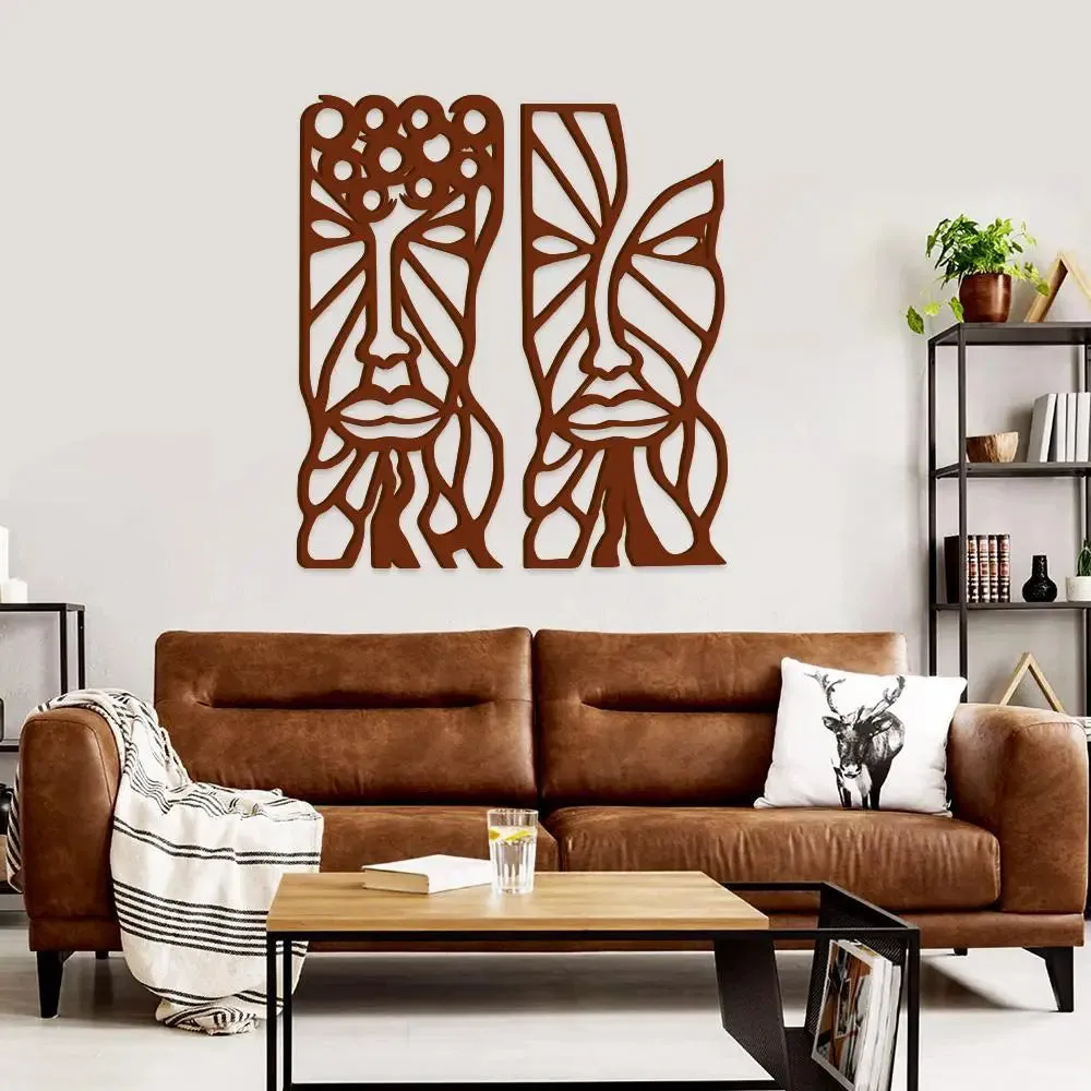 Wall Art African Tribal Wooden Wall Hanging, Living Room Wooden Wall Decoration Medium(23 inch X 22 inch)