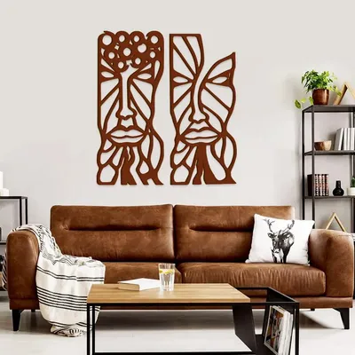Wall Art African Tribal Wooden Wall Hanging, Living Room Wooden Wall Decoration