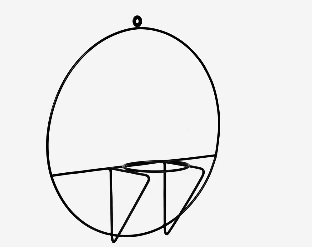 Wall Mounted Round Metal Planter 18"