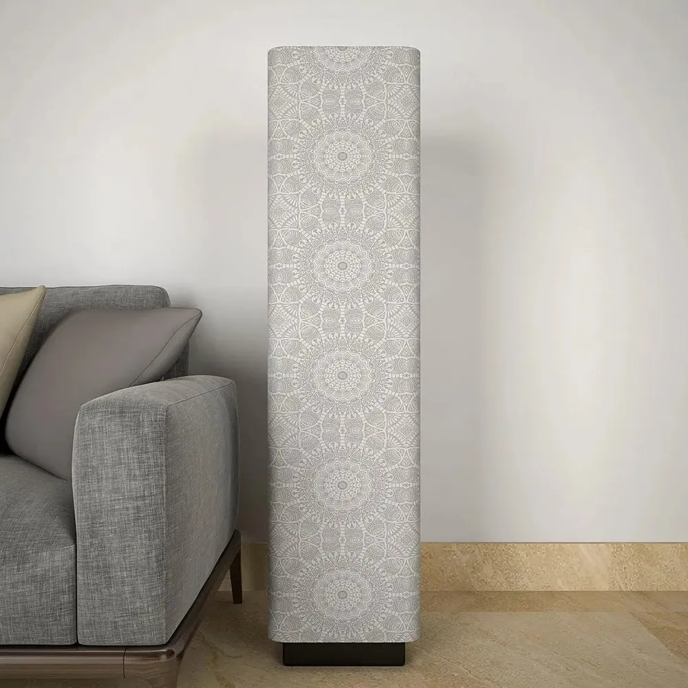 Warm Mandala Glow Rectangle Floor Lamp