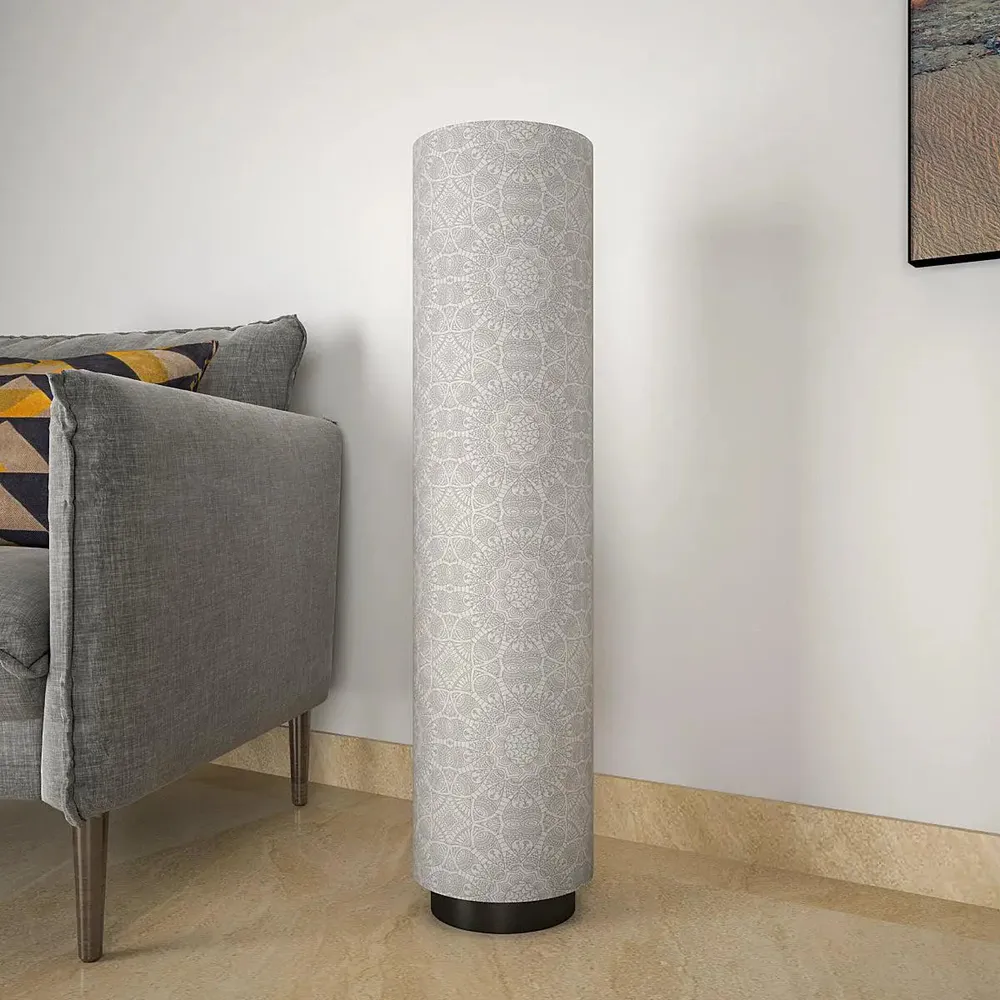 Warm Mandala Glow Round Floor Lamp