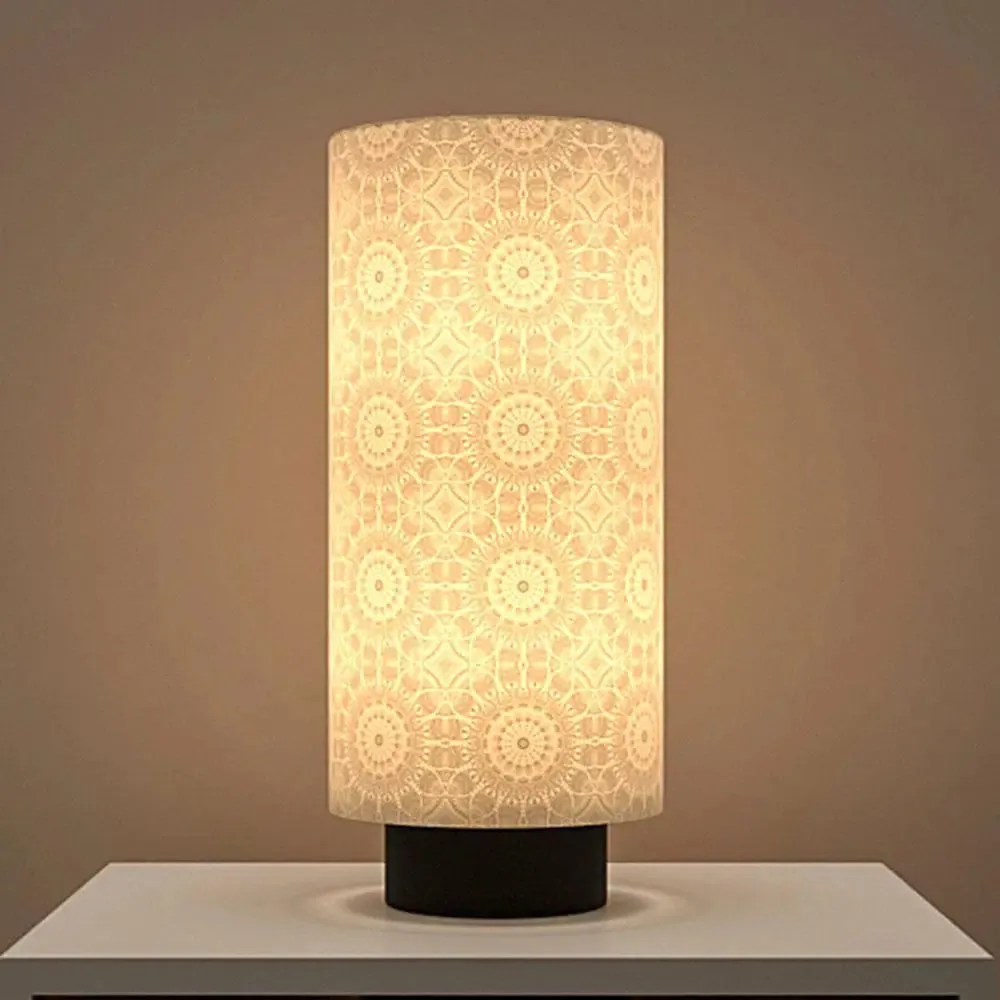 Warm Mandala Glow Round Table Lamp