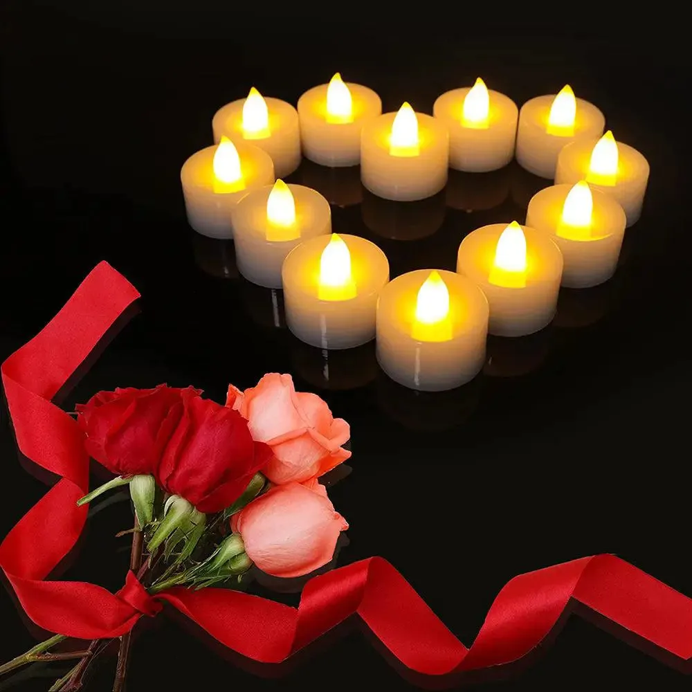 Warm White Festive Diya LED Light Candle - Set of 12