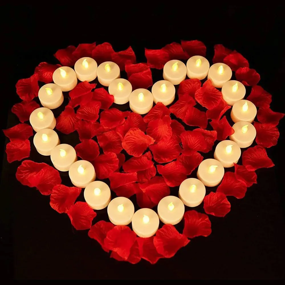 Warm White Festive Diya LED Light Candle - Set of 24