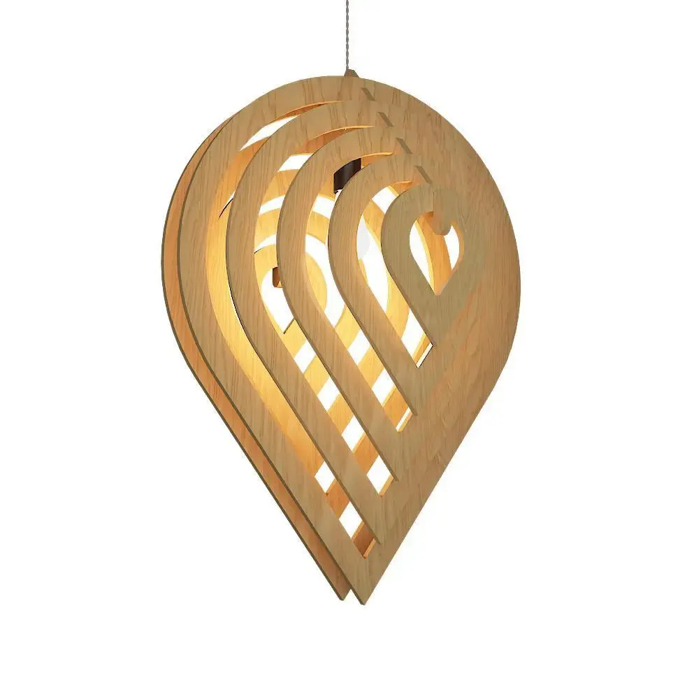 Water Drop Shape Wood Pendant Lamp / Pendant Light / Modern Lamp
