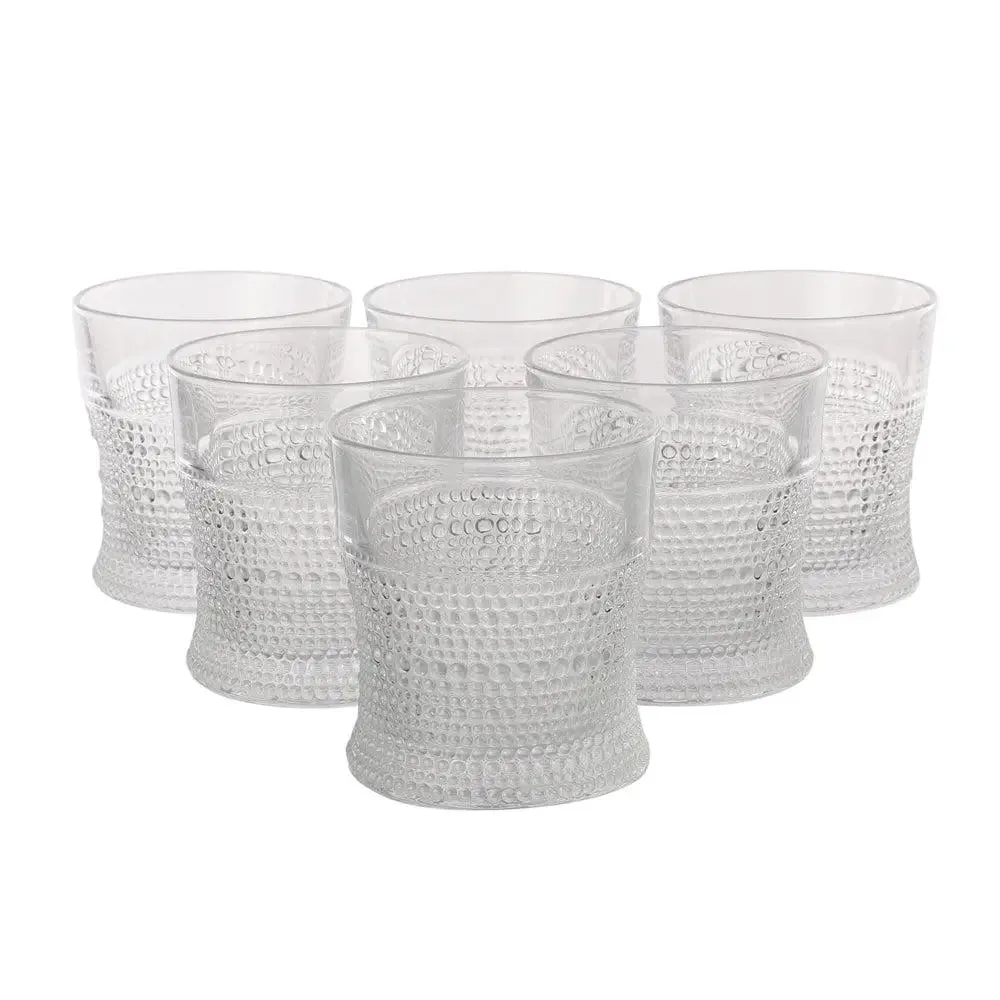 Water Textured Designer Glasses Set Of 6