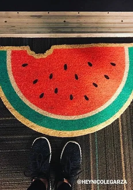 Watermelon Cut Designer Natural Coir Anti-Slip Doormat